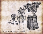 Risen1 - Skeleton Weapon and Armor Conceptart 1280 x 1024