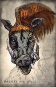 Risen1 - Wildschwein Color Portrait 1141 x 1761